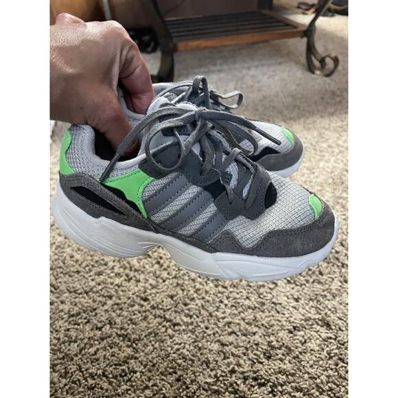 Adidas Ortholite Little Kid Sz. 12 Gray Lace Sneakers. Cute, Grt. Quality - Picture 1 of 13